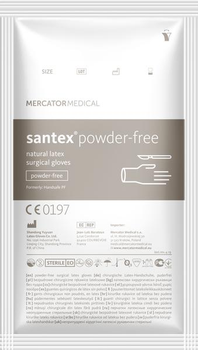 Рукавички хірургічні Mercator Medical Santex Неприпудрені 7.5 Кремові 1 пара (2 шт)