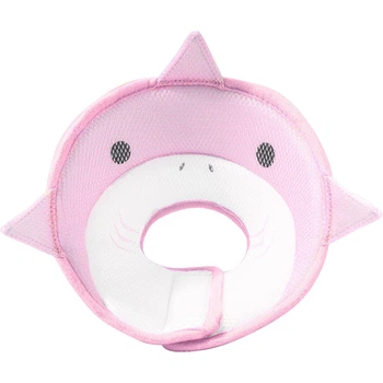 Мягкий воротник-подушка для кошек Lesko DT-613 L Pink Shark послеоперационный защитный от вылизывания