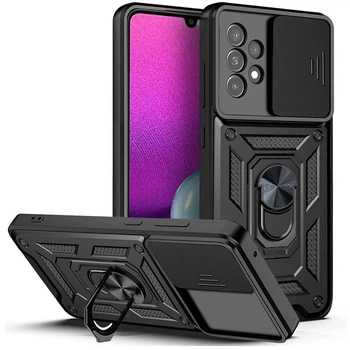 Чехол Fiji Camera Defence для Samsung Galaxy A53 5G (A536) бампер с защитой камеры и подставкой Black