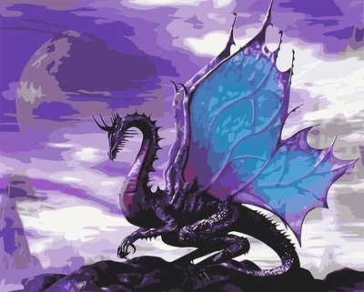 Картина за номерами Дракон з крилами 40*50 см Origami (LW065)