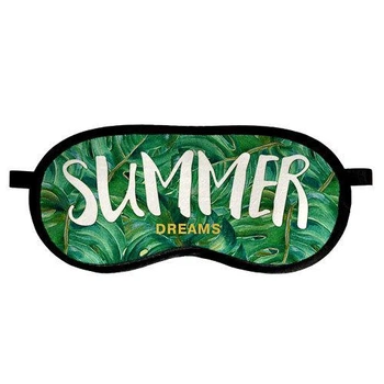 Маска для сна с принтом, дорожная повязка для глаз, бархат Summer 18,5×8,5 см