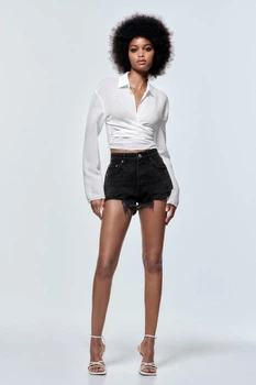 Рубашка ZARA белая с завязками XXL