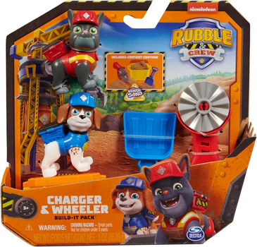 Figurki Spin Master Paw Patrol Rubble i jego Ekipa Charger & Wheeler 6066685 (0778988459300)