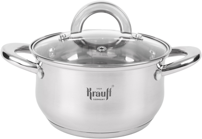 Кастрюля Krauff Steil со стеклянной крышкой 1.7 л 16 см (26-238-073)