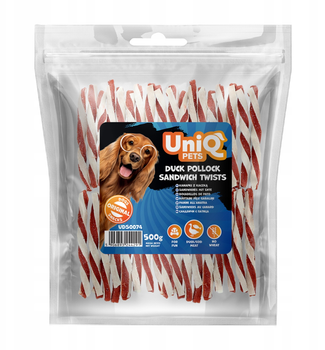 Лакомство для собак UniQ PETS Сэндвич из минтая и утки 500 г