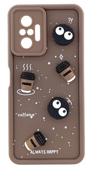 Чехол Shock Case 3D Print для Xiaomi Redmi Note 10 Pro 4G бампер силиконовый с рисунком coffee