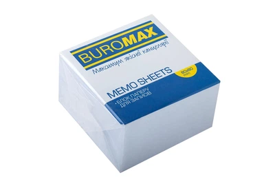 Блок білого паперу для нотаток Buromax 80х80х50мм 500 аркушів не склеєний (BM.2205)