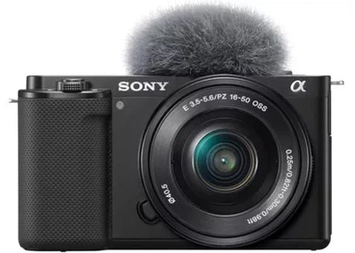 Компактний фотоапарат зі змінним об’єктивом Sony ZV-E10 kit (16-50mm) Black (ILCZVE10LB.CEC)