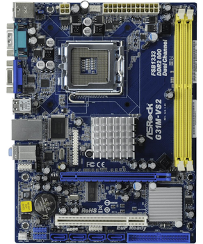 Материнська плата ASRock G31M-VS2 (s775, Intel G31, PCI-Ex16) (б/в)