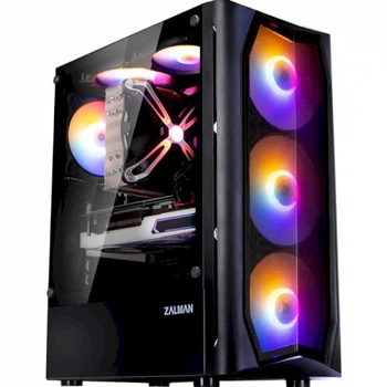 Корпус Zalman n4 (Rev.1), Black, Mid Tower, без бп, для atx / Micro atx / Mini itx, 1xUSB 3.0 / 2xUSB 2.0, макс. cpu - 163 мм / vga - 315 мм, 3x140 мм rgb / 3x120 мм rgb, боковая панель из закаленного стекла