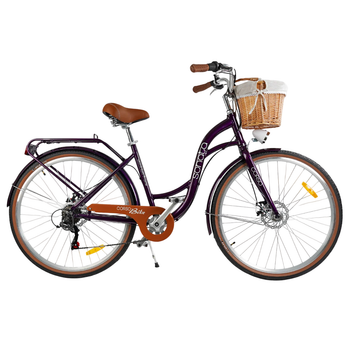 Велосипед міський 28" Corso Sonata SN-289 Shimano 7 швидкостей 18" Фіолетовий (168034)