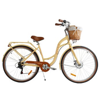 Велосипед городской 28" Corso Sonata SN-284, оборудование Shimano 7 скоростей, алюминиевая рама 18". Beige (168037)