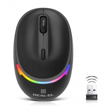 Мышь беспроводная real-el rm-440 w Black