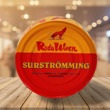 Сюрстрьомінг Surstromming Röda Ulven 400г банка (ферментований оселедець Surströmming сюрстремінг) (22199)