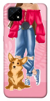 Чохол Demsky Girl and corgi для Realme C21