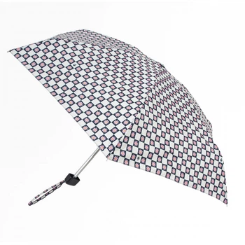 Мини зонт женский механический Fulton L501-041611 Tiny-2 Flower Check (Цветочная клетка)