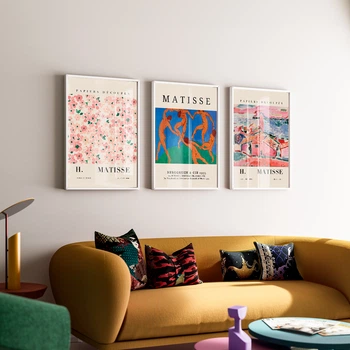 Сет постеров Roomy "Matisse Moments" Белая рамка с антибликовым стеклом A4 (29.7x21 cm)