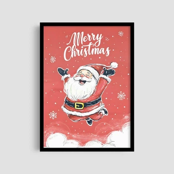 Постер Roomy "Santa On Red" Без рамки A4 (29.7x21 cm)