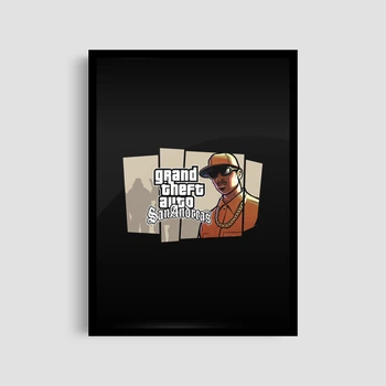 Постер Roomy "GTA San Andreas" Черная рамка с глянцевым стеклом A3 (42x29.7 cm)