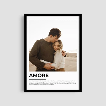 Постер Персонализированный "Amore" Без рамки A4 (29.7x21 cm)