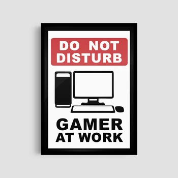 Постер Roomy "Do Not Disturb Gaming Sign" Біла рамка з глянцевим склом A3 (42x29.7 cm)