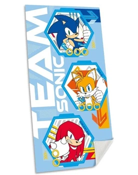 Детское пляжное полотенце SEGA Соник - 70х140 см