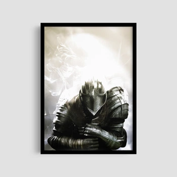 Постер Roomy "Armored Knight" Белая рамка с глянцевым стеклом A2 (59.4x42 cm.)