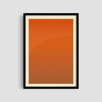 Постер Roomy "Gradient Orange" Чорна рамка з глянцевим склом A2 (59.4x42 cm.)
