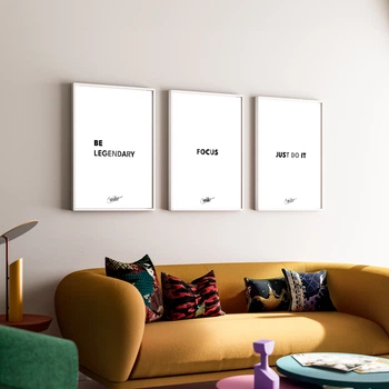 Сет постеров Roomy "Minimalist White" Черная рамка с антибликовым стеклом A3 (42x29.7 cm)