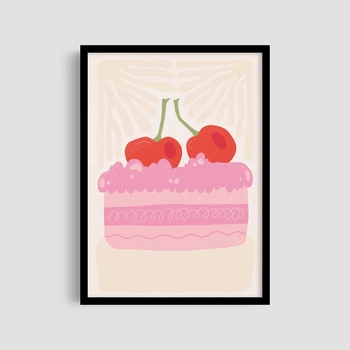 Постер Roomy "Strawberry Cake" Без рамки A4 (29.7x21 cm)