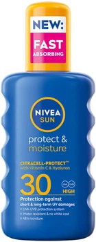Солнцезащитный спрей NIVEA Sun Защита и увлажнение SPF 30 200 мл (5900017067735/5025970022840)