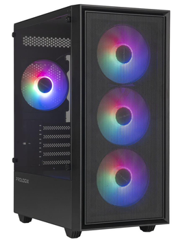 Корпус Prologix E107 Tempered Glass Black без БП