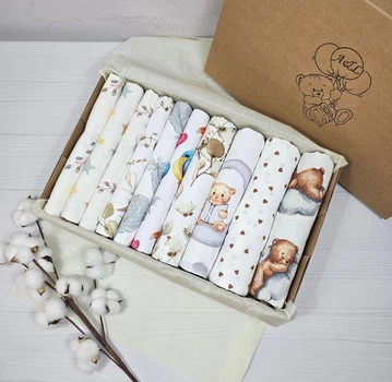 Пеленки для младенца набор a.l.babybox Шепот листвы