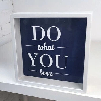 Деревянная копилка для денег Do what you love Presentville 22х22х5 см (dec0009507)