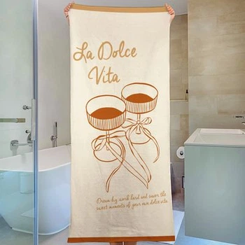 Огромное полотенце с принтом 150х70 см La Dolce Vita Presentville 150х70 см (van0000745)