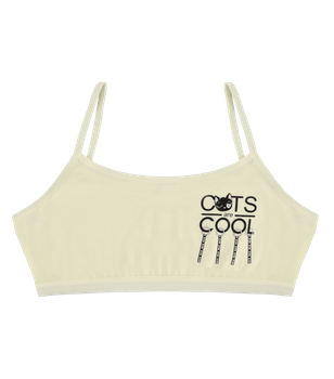 Подростковый топ на тонких бретельках с принтом CATS are COOL - Donella - 5971PB1 - 152-158 см - Светло-желтый