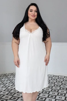 Ночная рубашка с кружевной спинкой На1220 Айвори, 3XL
