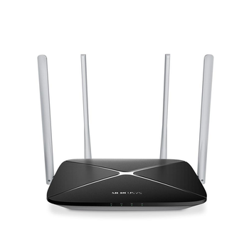 Двухдиапазонный Wi-Fi роутер Mercusys AC12 V1 AC1200 WiFi до 300+867 Мбит/сек Ethernet 10/100 Мбит/сек Black
