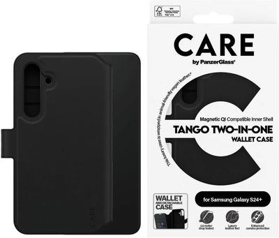 Чохол-книжка CARE by PanzerGlass Tango Two-in-One Wallet with Magnetic Qi для Samsung Galaxy S24 Plus Black (5715685012334)