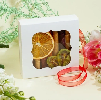 Подарунковий набір з пастили FRUIT SNACK АСОРТІ 150г коробка біла