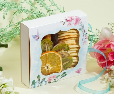 Подарунковий набір з пастили FRUIT SNACK АСОРТІ снеків та фріпсів 100г коробка гармонія