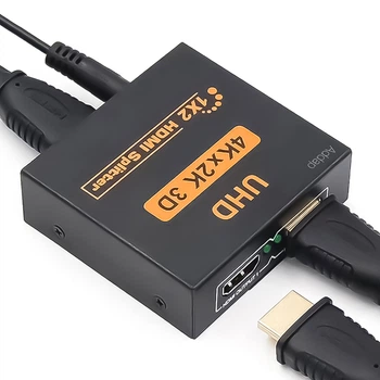 Коммутатор видеосигнала на 2 HDMI порта с поддержкой 4К, активный сплиттер разветвитель OEM HVS01, 4K, 2K, 3D, 1080Р