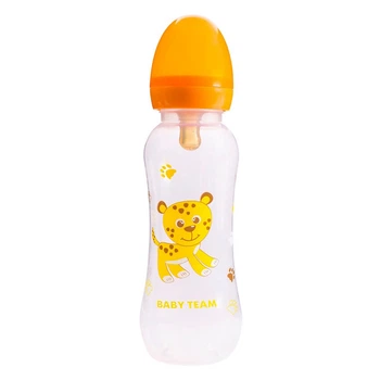 Бутылочка для кормления с силиконовой соской Baby Team 1310_помаранчевий 250 мл