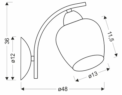 Бра Candellux MERRA Е27х40 (21-35301)
