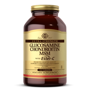 Глюкозамін хондроітин МСМ з Естер-C Glucosamine Chondroitin MSM With Ester-C Solgar 180 таблеток