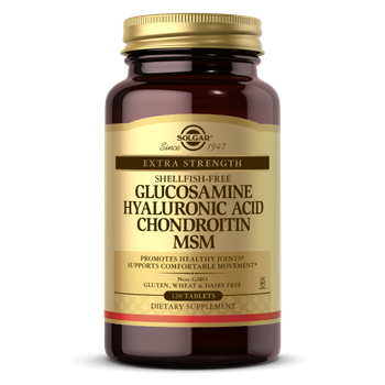 Глюкозамін хондроітин МСМ Solgar Glucosamine Hyaluronic Acid Chondroitin MSM 120 таблеток