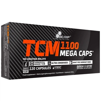 Три креатин малат Olimp TCM Mega Caps 1100 120 капсул