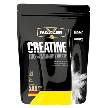 Креатин моногидрат Maxler Creatine Monohydrate 500 грамм пакет Без вкуса