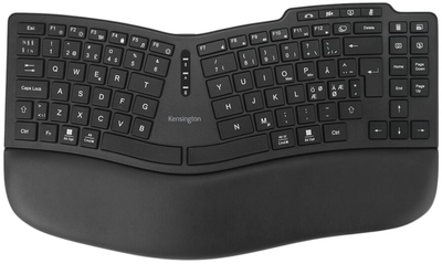 Клавіатура бездротова Kensington Pro Fit Ergo KB675 EQ TKL USB/Wireless/Bluetooth Black (K75491PN)