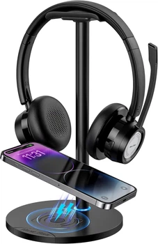 Подставка для наушников с беспроводной зарядкой New Bee NB-Z4 Black